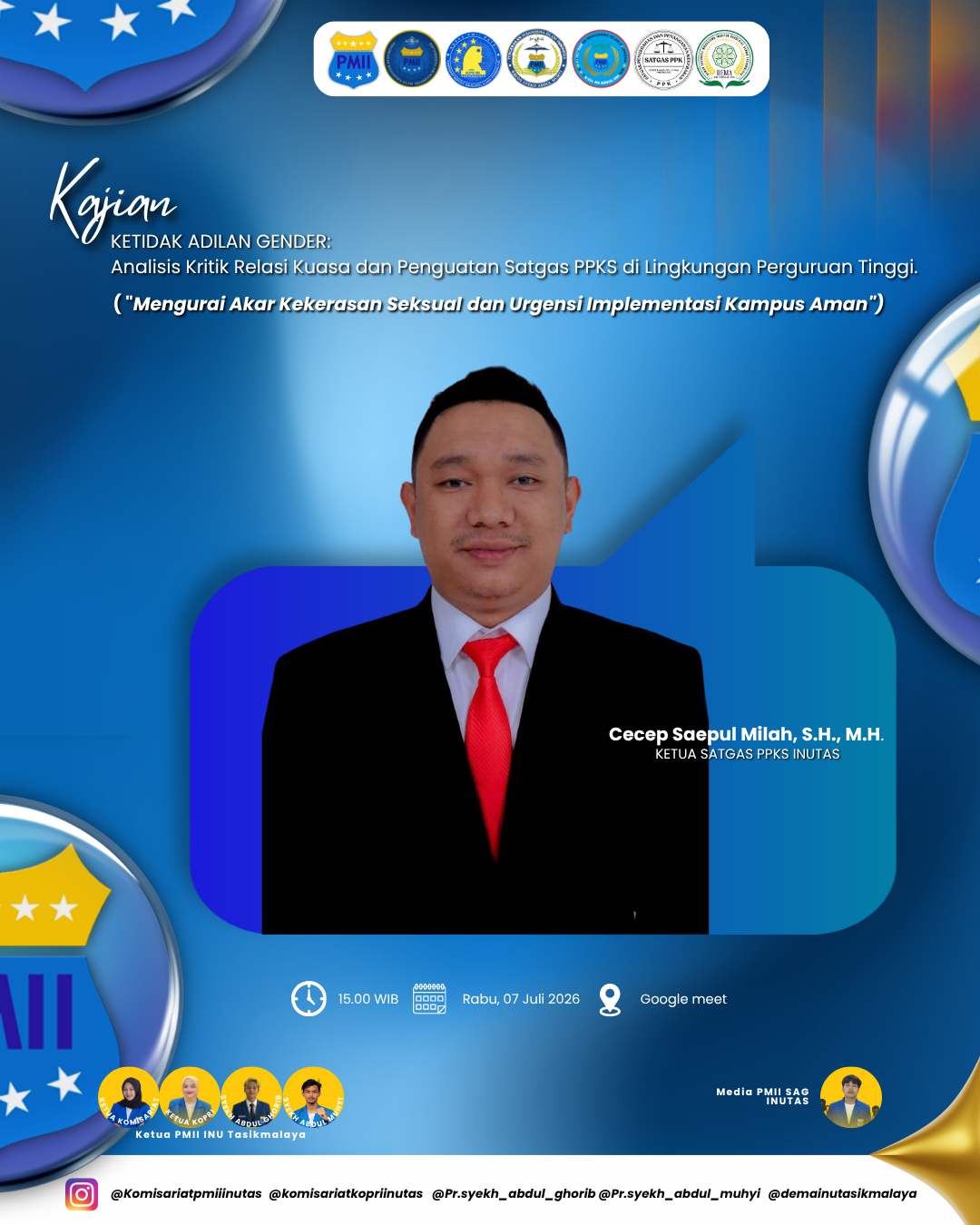 PMII INUTAS Gelar Kajian Penguatan Satgas PPKS Kampus